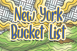 New York State Bucket List Printable Coloring Book - 33 Pages