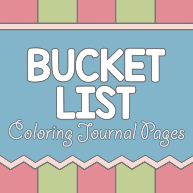 Bucket List Planner - Printable Coloring Journal Book - 35 Pages