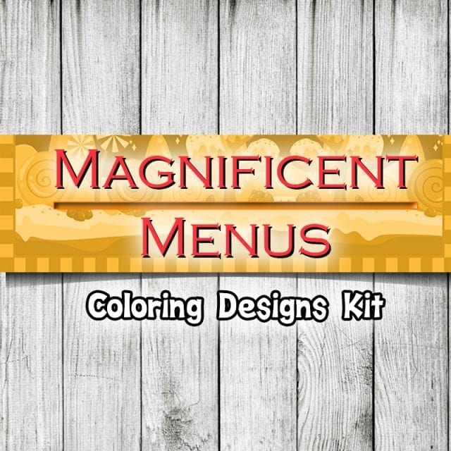Magnificent Menus Planner - 35 Page Printable Digital Journal and Coloring Book Pages