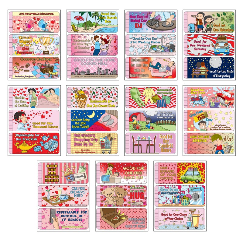 Colorful Love and Appreciation Coupons