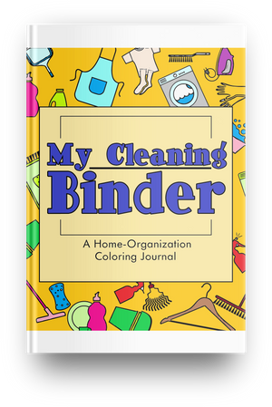 Household Cleaning Coloring Journal Binder 35-page Printable