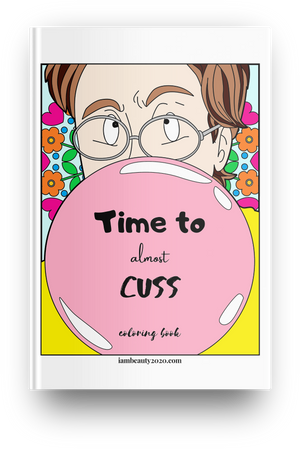 Time to Almost Cuss 60-Page Printable Digital Coloring Book PDF
