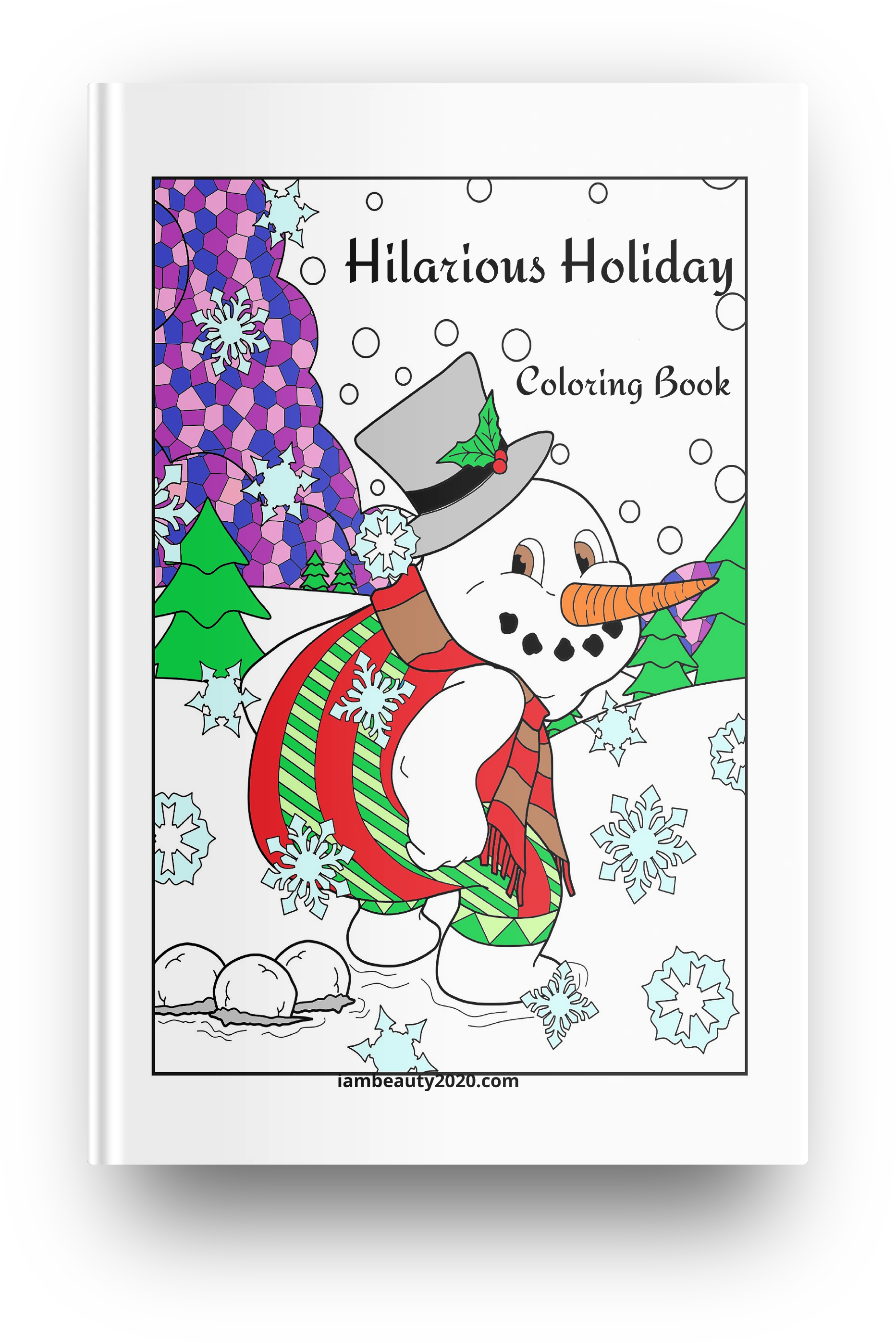 Hilarious Holiday 20-Page Printable Digital Christmas-Themed Coloring Book PDF