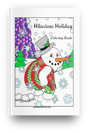 Hilarious Holiday 20-Page Printable Digital Christmas-Themed Coloring Book PDF