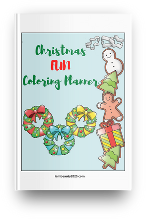 Christmas Fun Coloring Planner 11-Page Printable Digital PDF