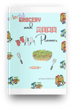 Colorful Grocery and Menu Planner - 18 Page Printable Digital Planner