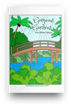 Gorgeous Gardens 12-Page Printable Digital Coloring Book PDF