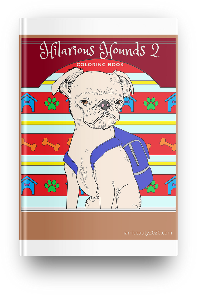 Hilarious Hounds 2 10-Page Printable Digital Dog-Themed Coloring Book PDF